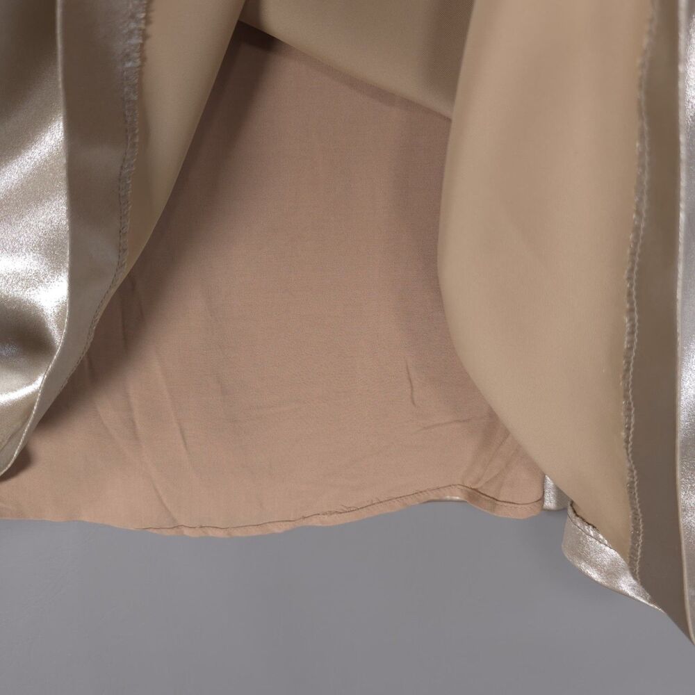 ANTHROPOLOGIE Womens New Mini Dress MEDIUM Gold Sleeveless Shine Metallic 095799 - Picture 10 of 15